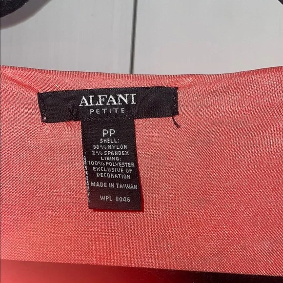 Alfani Orange Pink Sheath Dress with Scoop Neck - Picture 2 of 7